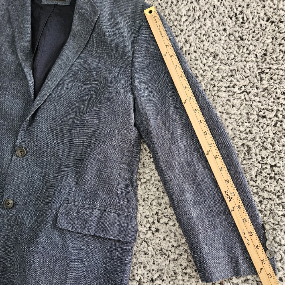 Rodd & Gunn Men's Blue Linen Blazer L Large Sport Fit 2-Button Jacket Sport Coat - Picture 14 of 15